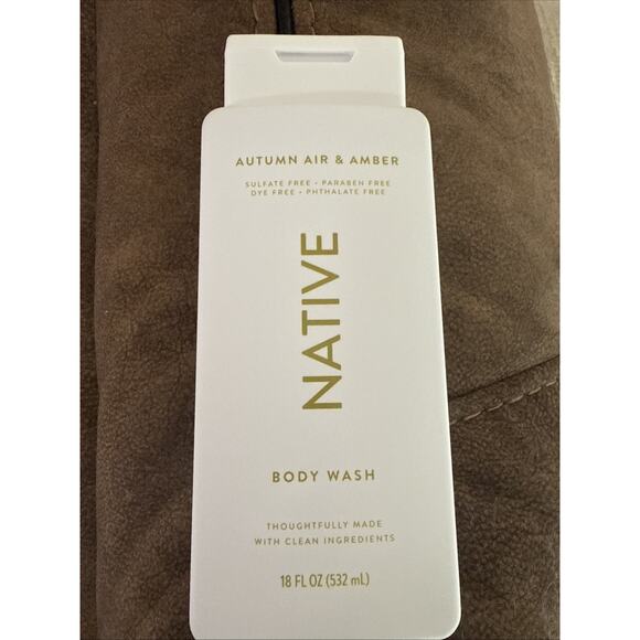 New NATIVE Limited Edition Autumn Air & Amber Body Wash 18 Oz - Picture 1 of 2